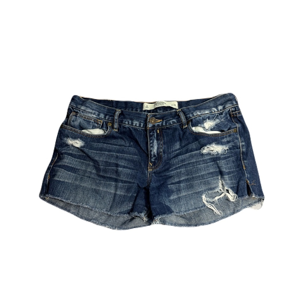 Abercrombie & Fitch Distressed Blue Jean Shorts Size 6 (28)